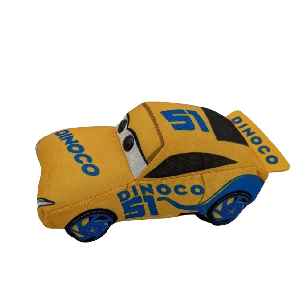 Ty Sparkle Cruz Ramirez Dinoco 51 Yellow Plush Race Car Stuffed Toy 8‎ Inch